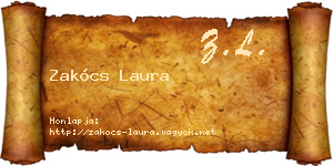Zakócs Laura névjegykártya